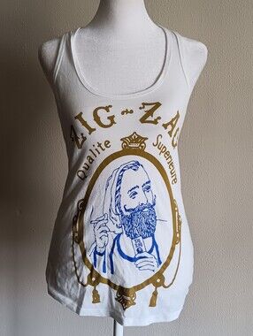 Zig Zag Original Rolling Papers Tank Top Womens XS, 420 Stoner Punk Grunge